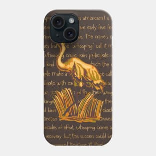 Whooping Crane Info Phone Case