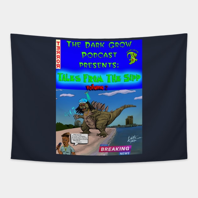 Tales from The Sipp Vol 2 Gattizilla design Tapestry by Art Of Lunatik