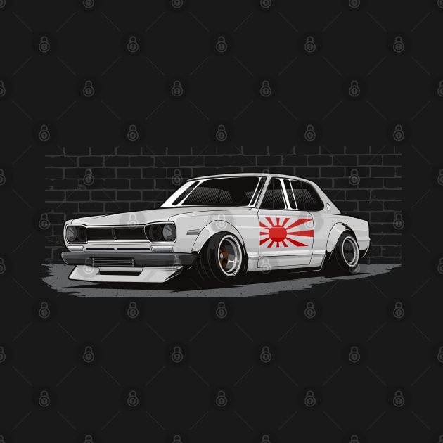 Hakosuka GT-R Skyline 2000 JDM Tuning Car by Automotive Apparel & Accessoires