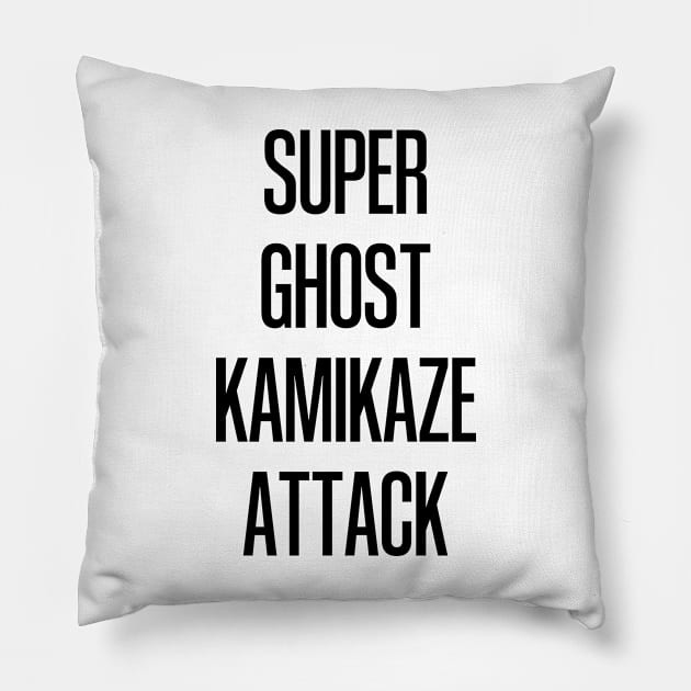 Super Ghost Kamikaze Attack Pillow by gemgemshop