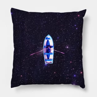 Boating In Space Pillow