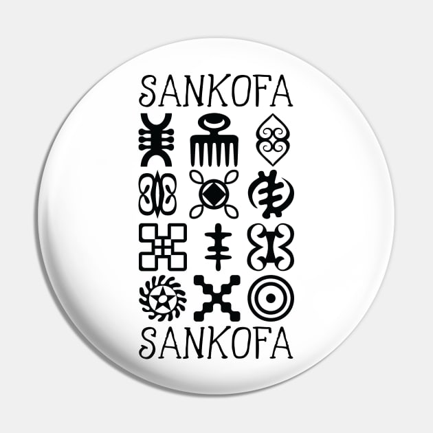 Sankofa Collection African Adinkra Symbols Adinkra Symbol Pin Teepublic 