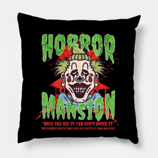 Scary Clown Halloween Horror Mansion T-Shirt | Movie Poster Pillow