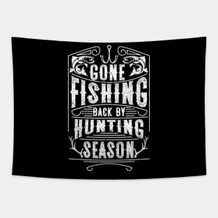 Fishing Back By Hunting Fly Fishing Angler Tapestry