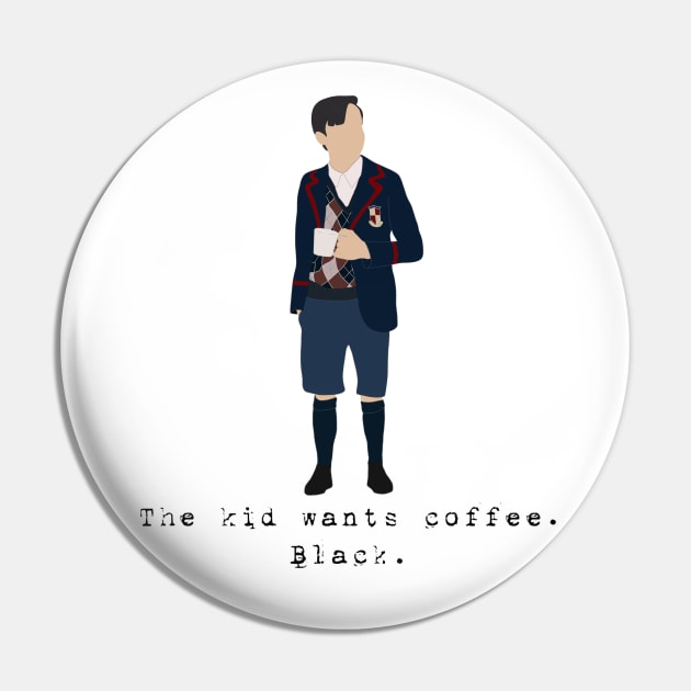 Kid Wants Coffee Pin by RockyCreekArt