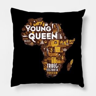 Young Queen Africa Pillow