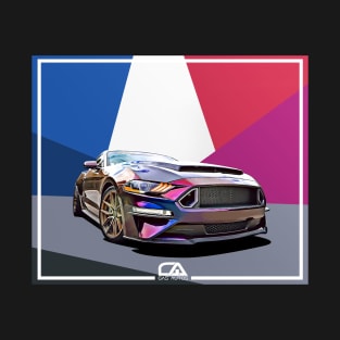 Ford Mustang Illustration by Gas Autos T-Shirt