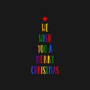 Rainbow Christmas Tree, Christmas card T-Shirt