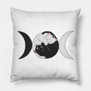 Tripple moon cat Pillow