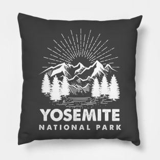 Yosemite National Park Retro Pillow