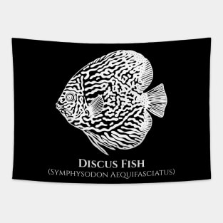 Discus Fish with Common and Latin Names - fish design Tapestry