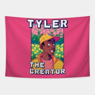 Tyler The Creator Pixelated Cartoon Tapestry