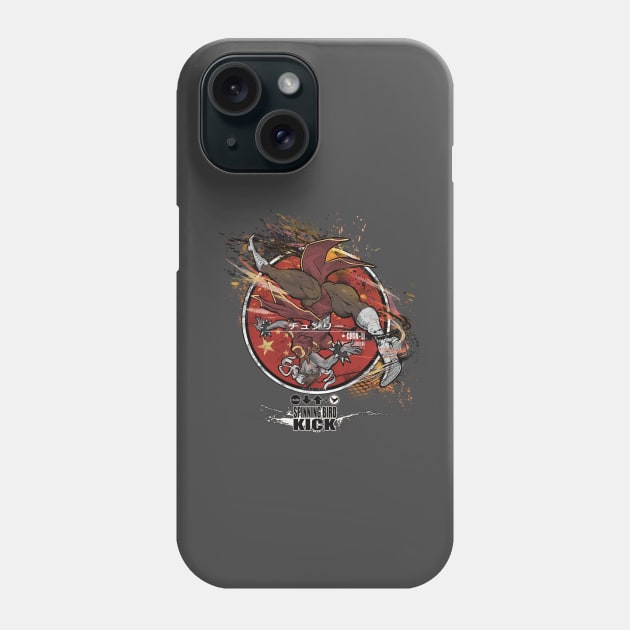 CHUN-LI: SPINNING BIRD KICK - RED Phone Case by JF Penworks