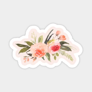 ORANGE PINK BLOOM BLOSSOM ROSE Magnet