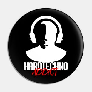 Hardtechno Addict - White Pin