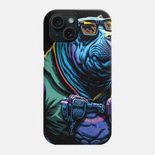 Cyberpunk Hippo Phone Case