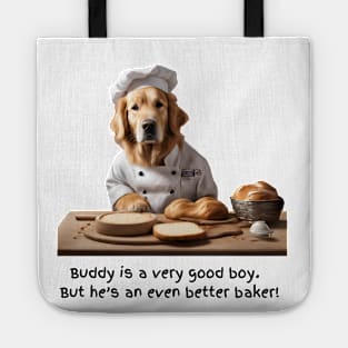 Buddy the Golden Retriever Bakes too! Tote