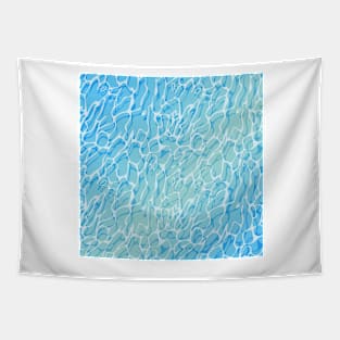 Blue Summer Pool Waves Tapestry