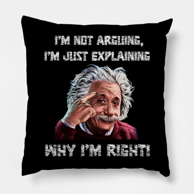 Albert Einstein | Clever Quote | Smart Quote | Pun Pillow by Ryo Li