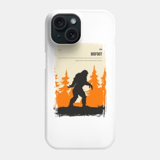 Bigtfoot Sasquatch Cryptid Poster Phone Case