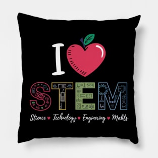 I Love STEM Student Teacher 1st Day Of School Back To School Pillow