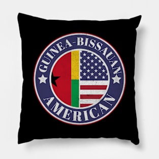 Proud Guinea-Bissauan-American Badge - Guinea-Bissau Flag Pillow