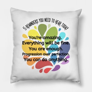 Colorful Raindrop Motivational Words Pillow