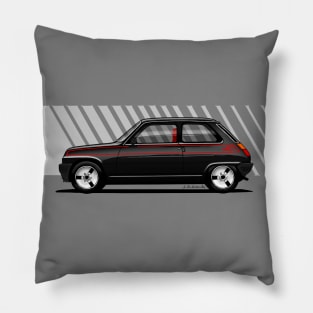 sport utility car black with background stripes Pillow