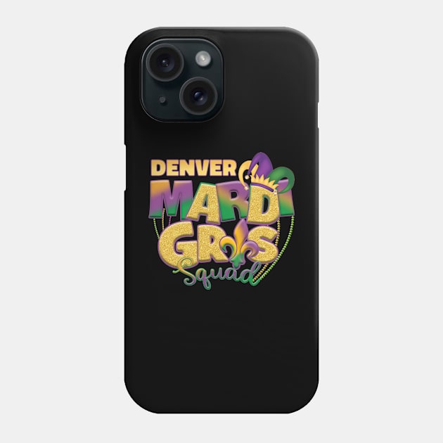 Denver Mardi Gras Phone Case by SunburstGeo