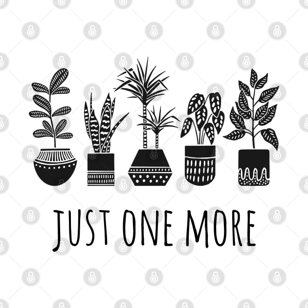 Just One More - Pot Plant Set (Black) by Whimsical Frank