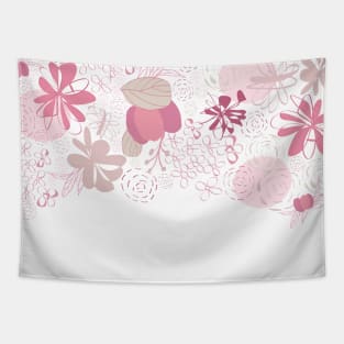 Abstract pink flower baby girl illustration Tapestry