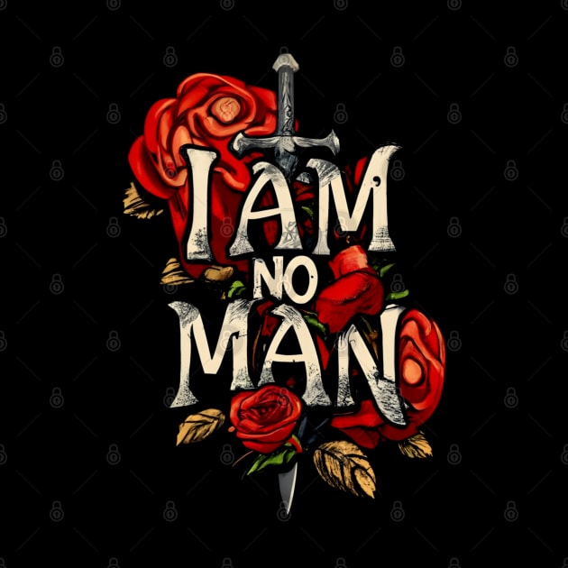 I am no man - Sword and Roses - Black - Fantasy by Fenay-Designs