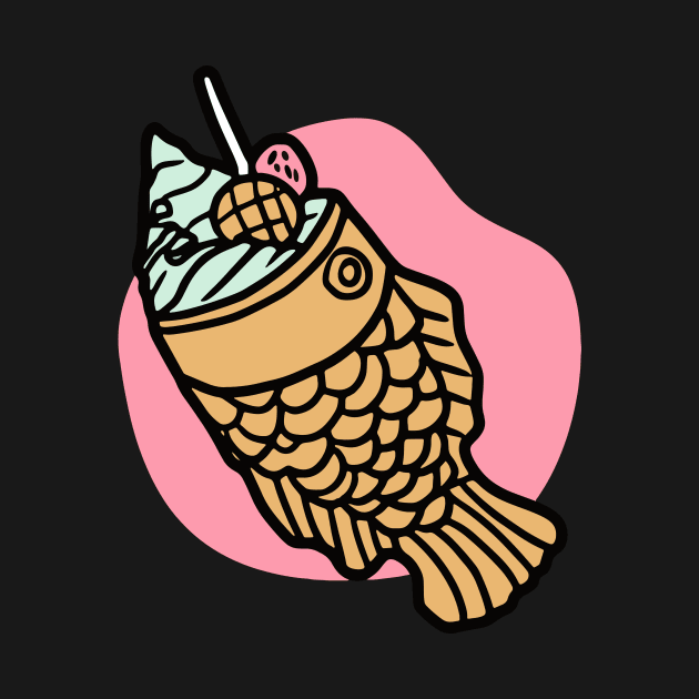 Japanese Taiyaki Ice Cream Illustration by SLAG_Creative