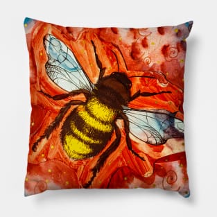 Bee Painting Pillow