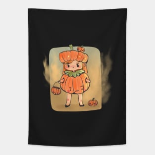 Pumpkin Girl Tapestry