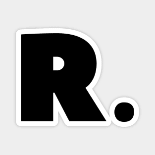 R. letter design Magnet