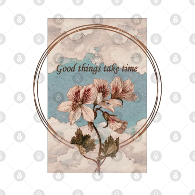 Art beautiful dream love romantic clouds sky aesthetic retro vintage flower floral print inspired artsy renaissance classic classy good vibes positivity inspiration motivation by AGRHouse
