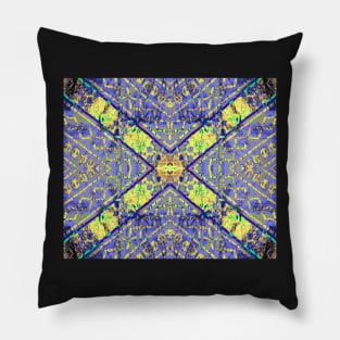 Fijian Tapa Cloth 82 by Hypersphere Pillow