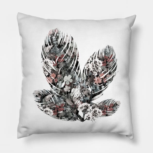 Flowers and Plants Vintage Pattern Pillow by cesartorresart