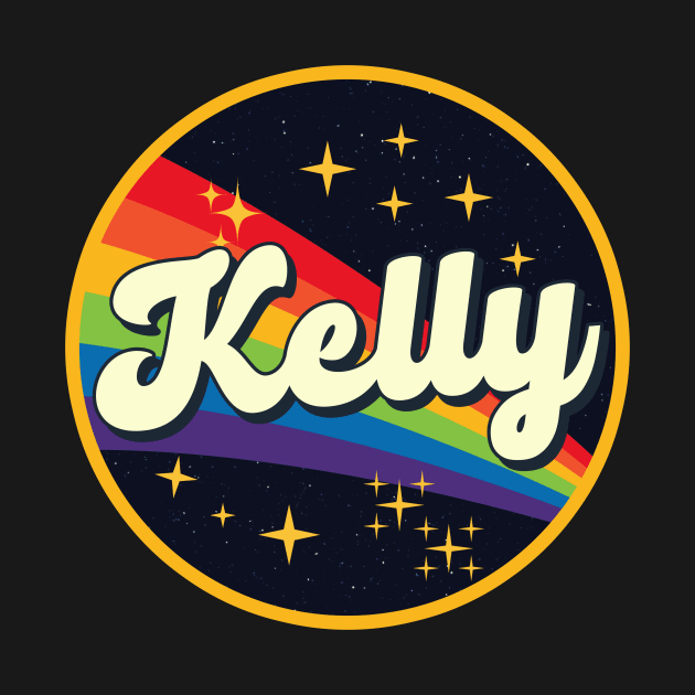 Kelly // Rainbow In Space Vintage Style by LMW Art