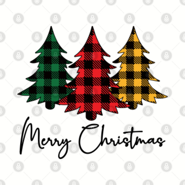 Merry Christmas Buffalo Plaid and Leopard Christmas Trees -Merry Christmas Shirt, Christmas Tree Graphic - Merry Christmas Buffalo Plaid - Phone Case