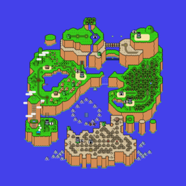 Completed Super Mario World Map Map Vector 2679