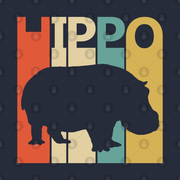 Vintage Retro Hippo Lover Gift by GWENT