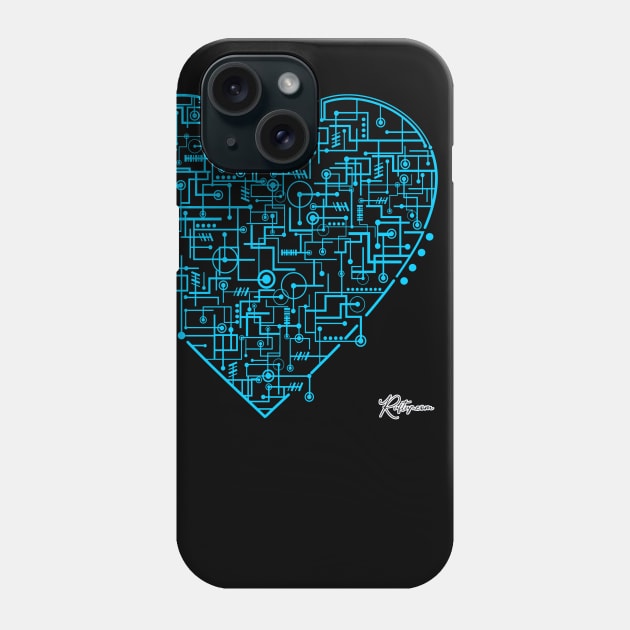 Technology Untamed: Technological Love Online Heart Phone Case by RuftupDesigns