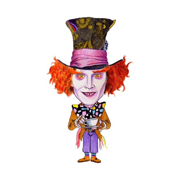 Mad Hatter Caricature by tabslabred