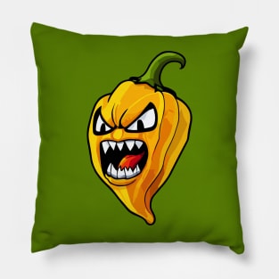 Angry Yellow Hot Habanero Pepper Pillow