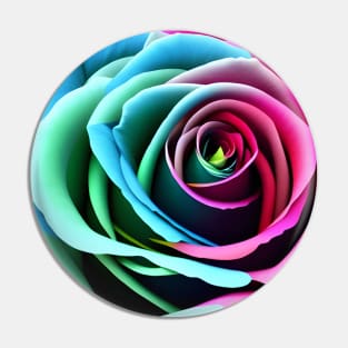 Colorful Rose Art Pin