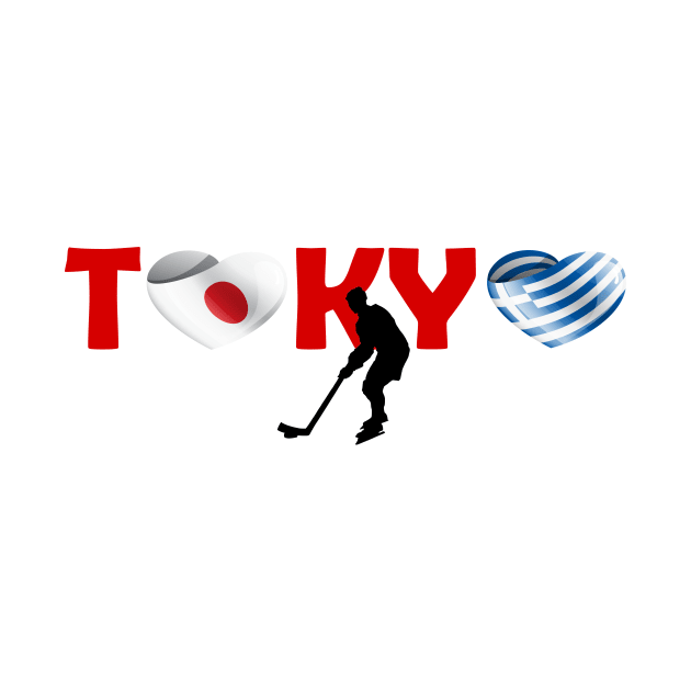 Hockey in Tokyo - team Greece (GR) by ArtDesignDE
