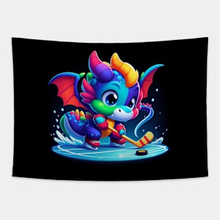 Rufie the Dragon - Ice Hockey #31 Tapestry