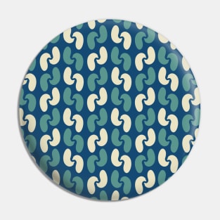 Blue abstract mid century pattern Pin